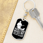 Hunting Makes Me Happy Keychain Stainless Steel or 18k Gold Dog Tag Keyring-Express Your Love Gifts