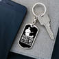 Hunting Makes Me Happy Keychain Stainless Steel or 18k Gold Dog Tag Keyring-Express Your Love Gifts