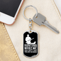 Hunting Makes Me Happy Keychain Stainless Steel or 18k Gold Dog Tag Keyring-Express Your Love Gifts