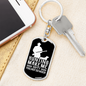 Hunting Makes Me Happy Keychain Stainless Steel or 18k Gold Dog Tag Keyring-Express Your Love Gifts