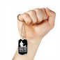 Hunting Makes Me Happy Necklace Stainless Steel or 18k Gold Dog Tag 24" Chain-Express Your Love Gifts