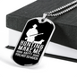 Hunting Makes Me Happy Necklace Stainless Steel or 18k Gold Dog Tag 24" Chain-Express Your Love Gifts
