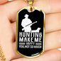 Hunting Makes Me Happy Necklace Stainless Steel or 18k Gold Dog Tag 24" Chain-Express Your Love Gifts