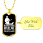 Hunting Makes Me Happy Necklace Stainless Steel or 18k Gold Dog Tag 24" Chain-Express Your Love Gifts