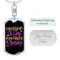 Hunting My Favorite Season Keychain Stainless Steel or 18k Gold Dog Tag Keyring-Express Your Love Gifts