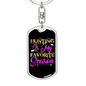 Hunting My Favorite Season Keychain Stainless Steel or 18k Gold Dog Tag Keyring-Express Your Love Gifts