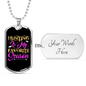 Hunting My Favorite Season Necklace Stainless Steel or 18k Gold Dog Tag 24" Chain-Express Your Love Gifts