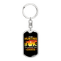 Hunting Natural Fact Black Keychain Stainless Steel or 18k Gold Dog Tag Keyring-Express Your Love Gifts