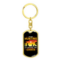 Hunting Natural Fact Black Keychain Stainless Steel or 18k Gold Dog Tag Keyring-Express Your Love Gifts