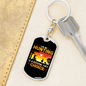 Hunting Natural Fact Black Keychain Stainless Steel or 18k Gold Dog Tag Keyring-Express Your Love Gifts