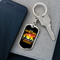 Hunting Natural Fact Black Keychain Stainless Steel or 18k Gold Dog Tag Keyring-Express Your Love Gifts