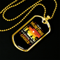 Hunting Natural Fact Black Necklace Stainless Steel or 18k Gold Dog Tag 24" Chain-Express Your Love Gifts