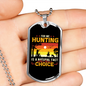 Hunting Natural Fact Black Necklace Stainless Steel or 18k Gold Dog Tag 24" Chain-Express Your Love Gifts