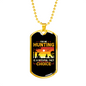 Hunting Natural Fact Black Necklace Stainless Steel or 18k Gold Dog Tag 24" Chain-Express Your Love Gifts