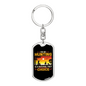 Hunting Natural Fact Keychain Stainless Steel or 18k Gold Dog Tag Keyring-Express Your Love Gifts