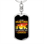 Hunting Natural Fact Keychain Stainless Steel or 18k Gold Dog Tag Keyring-Express Your Love Gifts