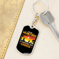 Hunting Natural Fact Keychain Stainless Steel or 18k Gold Dog Tag Keyring-Express Your Love Gifts