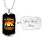 Hunting Natural Fact Necklace Stainless Steel or 18k Gold Dog Tag 24" Chain-Express Your Love Gifts