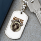 Hunting Not A Proper Employment Keychain Stainless Steel or 18k Gold Dog Tag Keyring-Express Your Love Gifts