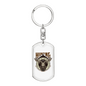 Hunting Not A Proper Employment Keychain Stainless Steel or 18k Gold Dog Tag Keyring-Express Your Love Gifts