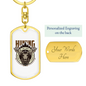 Hunting Not A Proper Employment Keychain Stainless Steel or 18k Gold Dog Tag Keyring-Express Your Love Gifts