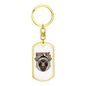 Hunting Not A Proper Employment Keychain Stainless Steel or 18k Gold Dog Tag Keyring-Express Your Love Gifts