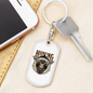 Hunting Not A Proper Employment Keychain Stainless Steel or 18k Gold Dog Tag Keyring-Express Your Love Gifts