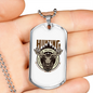 Hunting Not A Proper Employment Necklace Stainless Steel or 18k Gold Dog Tag 24" Chain-Express Your Love Gifts