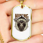Hunting Not A Proper Employment Necklace Stainless Steel or 18k Gold Dog Tag 24" Chain-Express Your Love Gifts