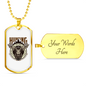 Hunting Not A Proper Employment Necklace Stainless Steel or 18k Gold Dog Tag 24" Chain-Express Your Love Gifts