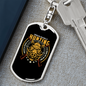 Hunting Problem Solving Keychain Stainless Steel or 18k Gold Dog Tag Keyring-Express Your Love Gifts