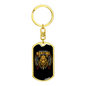 Hunting Problem Solving Keychain Stainless Steel or 18k Gold Dog Tag Keyring-Express Your Love Gifts