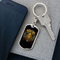 Hunting Problem Solving Keychain Stainless Steel or 18k Gold Dog Tag Keyring-Express Your Love Gifts