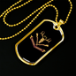 Hunting Season Necklace Stainless Steel or 18k Gold Dog Tag 24"-Express Your Love Gifts