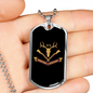 Hunting Season Necklace Stainless Steel or 18k Gold Dog Tag 24"-Express Your Love Gifts