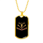 Hunting Season Necklace Stainless Steel or 18k Gold Dog Tag 24"-Express Your Love Gifts