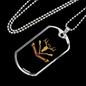 Hunting Season Necklace Stainless Steel or 18k Gold Dog Tag 24"-Express Your Love Gifts