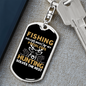 Hunting Solves The Problem Keychain Stainless Steel or 18k Gold Dog Tag Keyring-Express Your Love Gifts