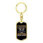 Hunting Solves The Problem Keychain Stainless Steel or 18k Gold Dog Tag Keyring-Express Your Love Gifts