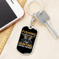 Hunting Solves The Problem Keychain Stainless Steel or 18k Gold Dog Tag Keyring-Express Your Love Gifts