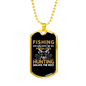 Hunting Solves The Problem Necklace Stainless Steel or 18k Gold Dog Tag 24" Chain-Express Your Love Gifts
