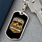 Hunting Something Deeply Keychain Stainless Steel or 18k Gold Dog Tag Keyring-Express Your Love Gifts