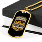 Hunting Something Deeply Necklace Stainless Steel or 18k Gold Dog Tag 24" Chain-Express Your Love Gifts