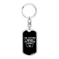 Hunting The Hunter Keychain Stainless Steel or 18k Gold Dog Tag Keyring-Express Your Love Gifts