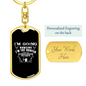 Hunting The Hunter Keychain Stainless Steel or 18k Gold Dog Tag Keyring-Express Your Love Gifts