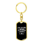 Hunting The Hunter Keychain Stainless Steel or 18k Gold Dog Tag Keyring-Express Your Love Gifts
