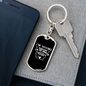 Hunting The Hunter Keychain Stainless Steel or 18k Gold Dog Tag Keyring-Express Your Love Gifts