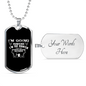 Hunting The Hunter Necklace Stainless Steel or 18k Gold Dog Tag 24" Chain-Express Your Love Gifts