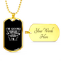 Hunting The Hunter Necklace Stainless Steel or 18k Gold Dog Tag 24" Chain-Express Your Love Gifts