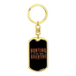 Hunting The Real Adventure Keychain Stainless Steel or 18k Gold Dog Tag Keyring-Express Your Love Gifts